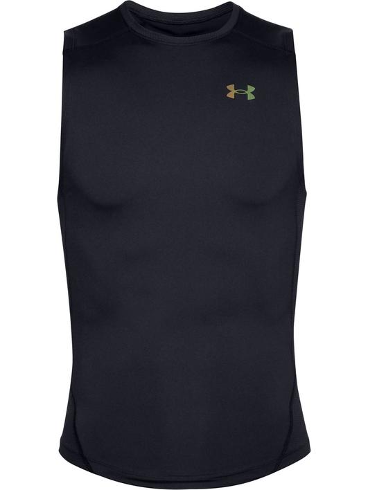 Siyah Erkek UA RUSH™ HeatGear® 2.0 Compression Kolsuz