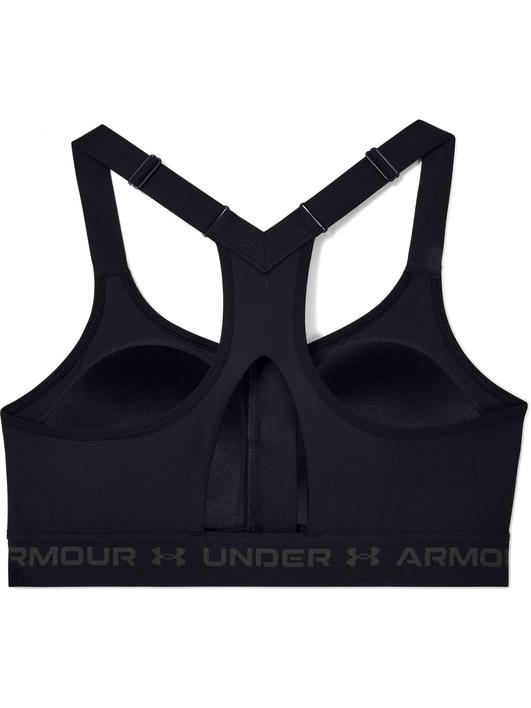 Siyah Kadın Armour® High Crossback Zip Spor Sütyeni