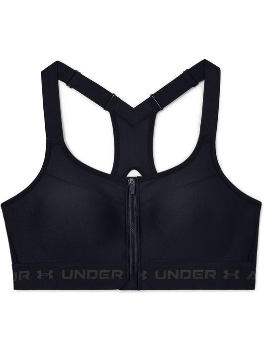 Siyah Kadın Armour® High Crossback Zip Spor Sütyeni