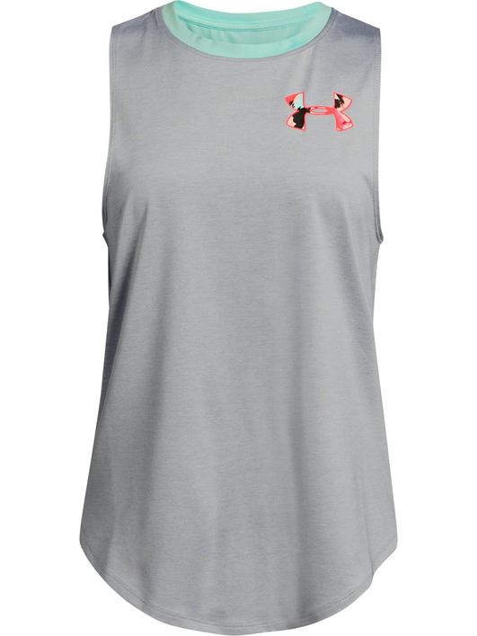 Gri Kız Çocuk HeatGear® Armour Kolsuz