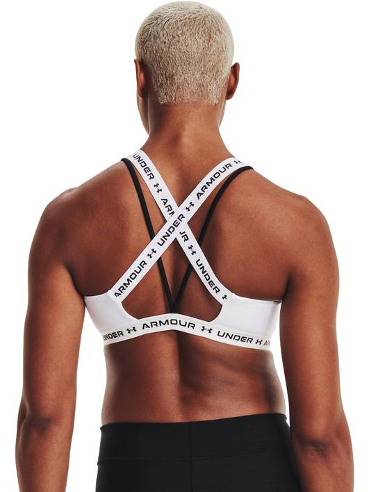 Beyaz Kadın UA Crossback Low Spor Sütyeni