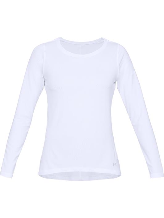 Beyaz Kadın HeatGear® Armour Uzun Kollu