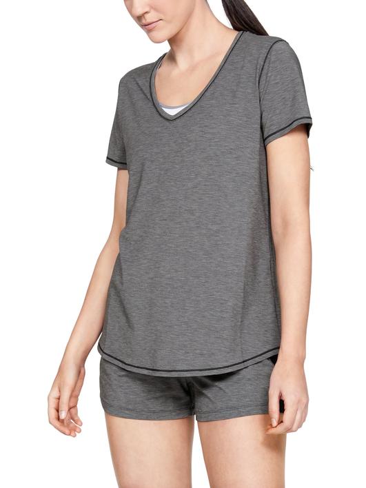 Siyah Kadın UA Recover Sleepwear Kısa Kollu