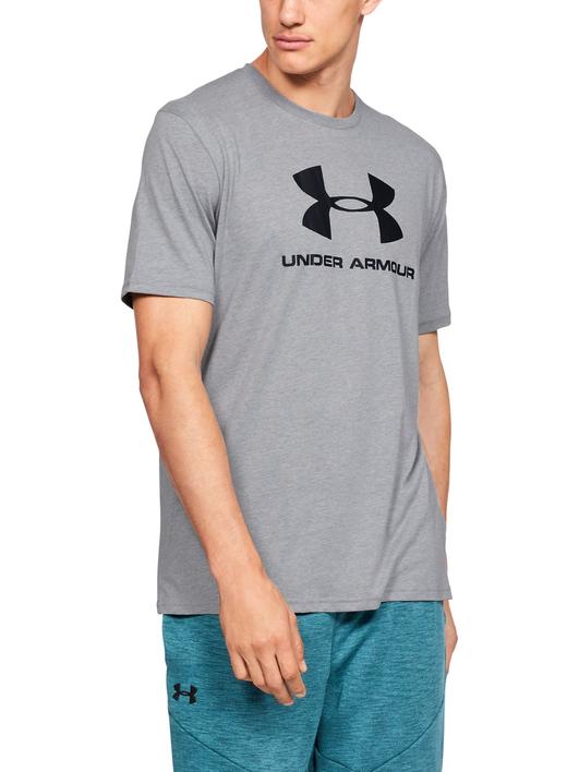Gri Erkek UA Sportstyle Logo Kısa Kollu T-shirt