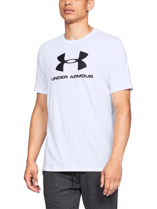 Beyaz Erkek UA Sportstyle Logo Kısa Kollu T-shirt