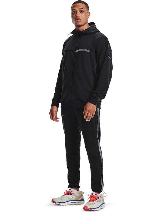 Siyah Erkek UA Rival Terry AMP Tam Boy Fermuarlı Kapüşonlu Üst