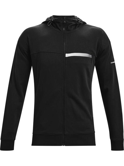 Siyah Erkek UA Rival Terry AMP Tam Boy Fermuarlı Kapüşonlu Üst