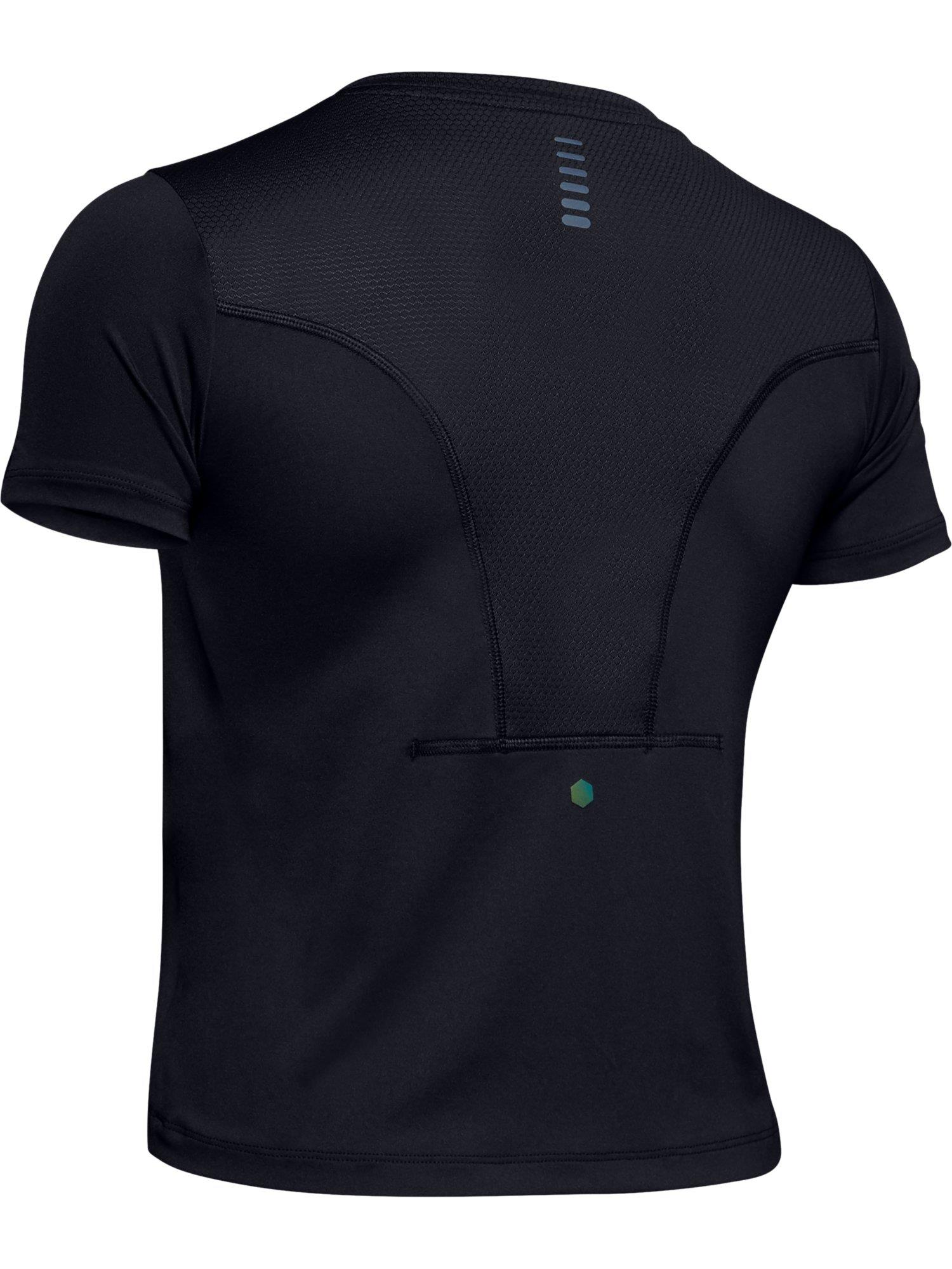 Kadın UA RUSH™ Run HeatGear® Kısa Kollu Siyah