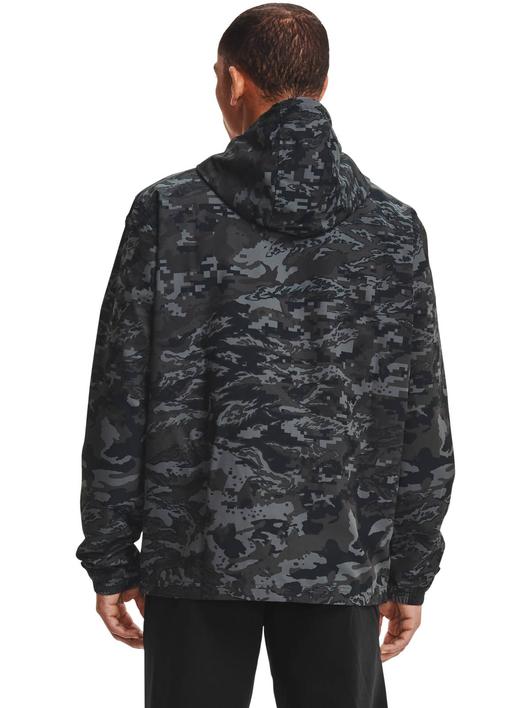 Siyah Erkek UA Sportstyle Camo Windbreaker Mont