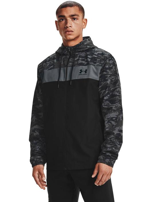 Siyah Erkek UA Sportstyle Camo Windbreaker Mont