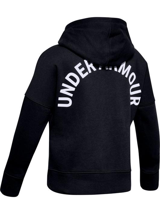 Siyah Kız Çocuk UA Rival Tam Boy Fermuarlı