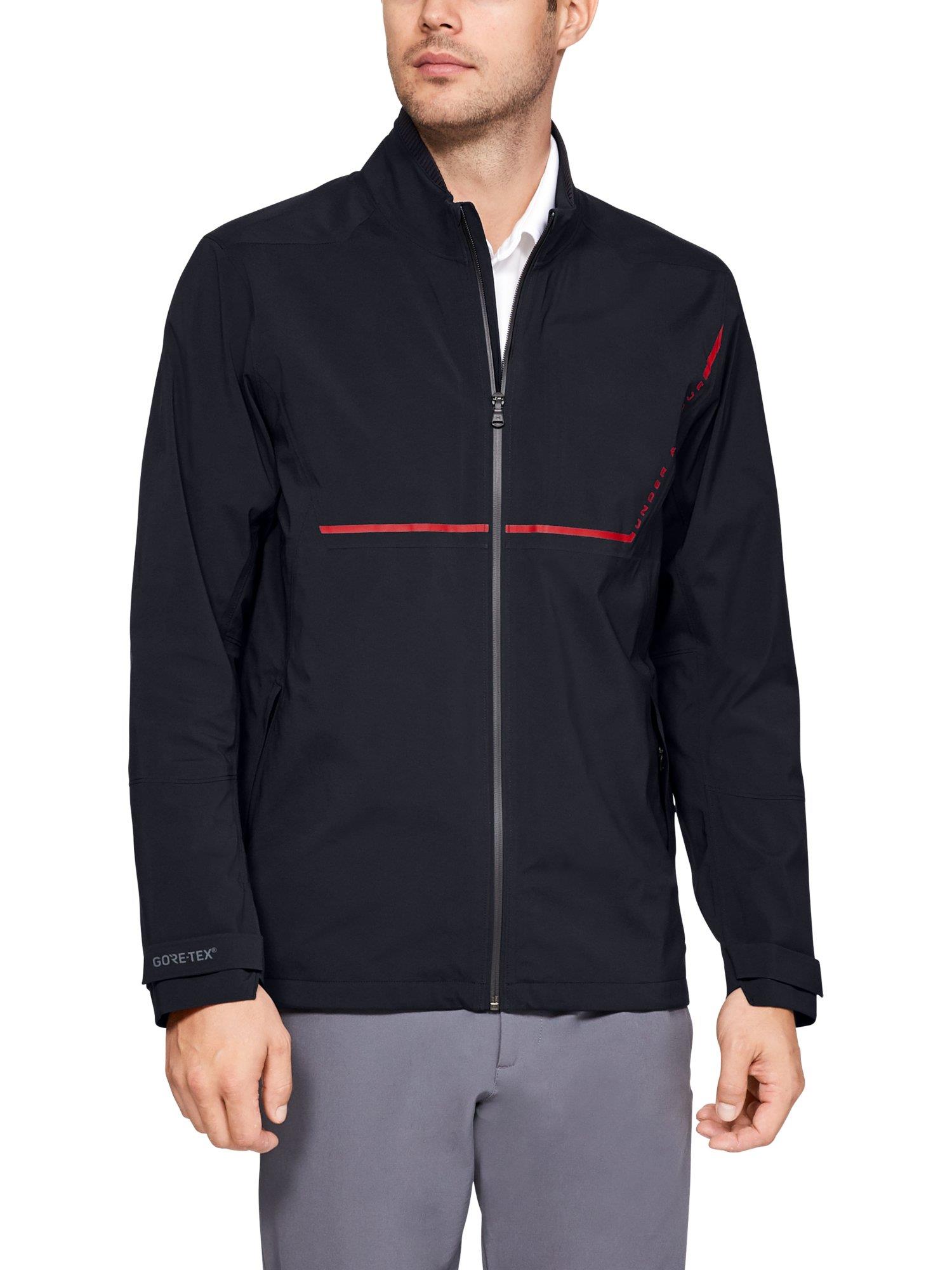 Erkek UA Storm GORE-TEX® Paclite® Tam Boy Fermuarlı Ceket Siyah