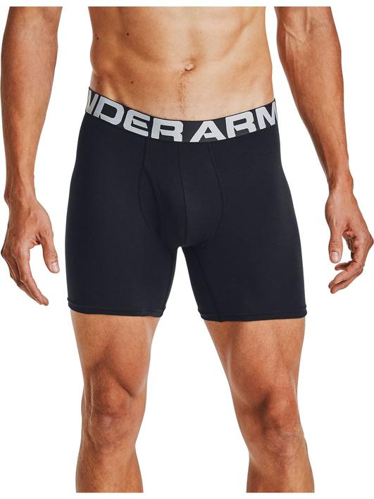 Siyah Erkek Charged Cotton® 6" Boxerjock® – 3'lü Paket