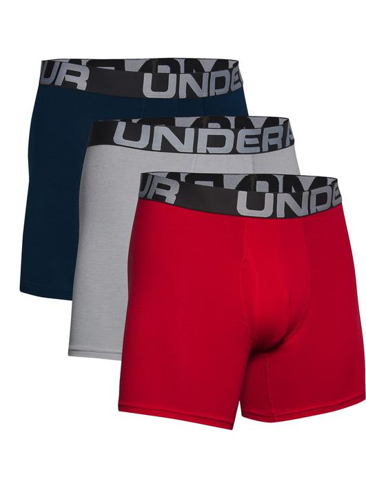 Kırmızı Erkek Charged Cotton® 6" Boxerjock® – 3'lü Paket