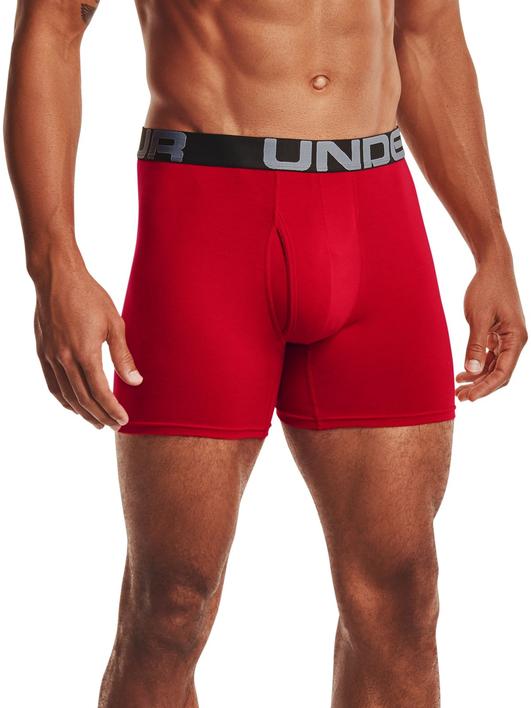 Kırmızı Erkek Charged Cotton® 6" Boxerjock® – 3'lü Paket
