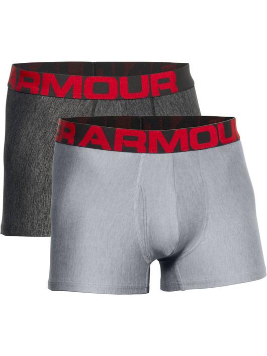 Gri Erkek UA Tech™ 7,5 cm Boxerjock® – 2'li Paket