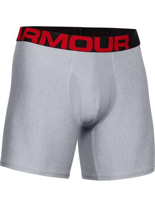 Gri Erkek UA Tech™ 6" Boxerjock® – 2'li Paket