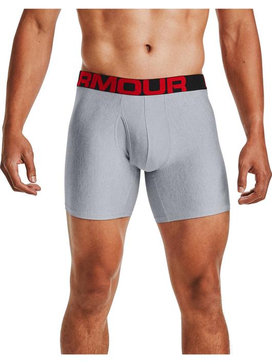 Gri Erkek UA Tech™ 6" Boxerjock® – 2'li Paket