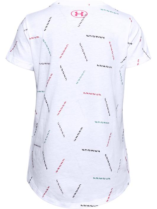 Beyaz Kız Çocuk UA Twitch Multi Print Kısa Kollu