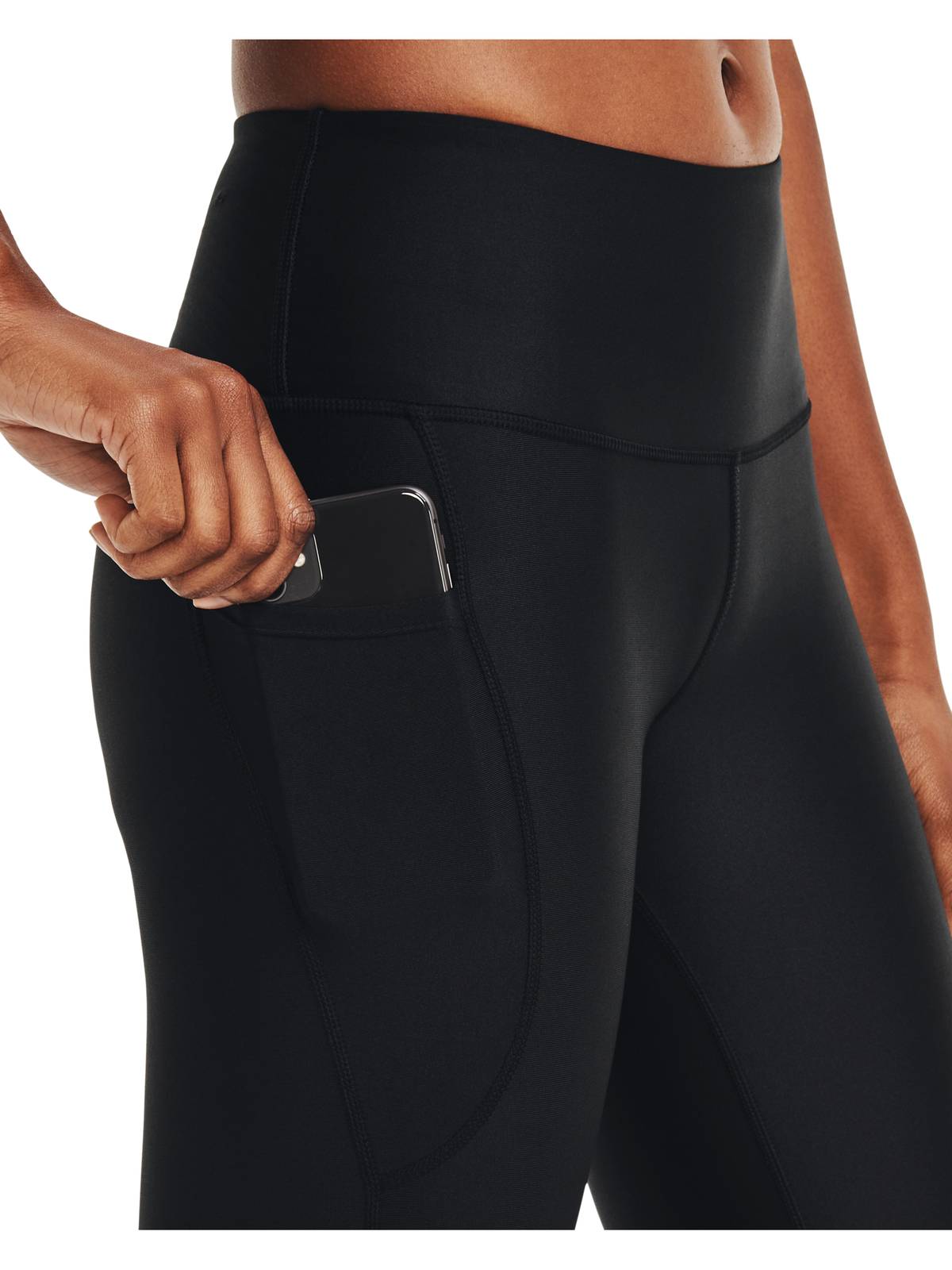 Kadın HeatGear® Armour Shine Full-Length Tayt Siyah