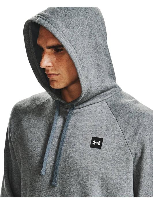 Gri Erkek UA Rival Fleece Kapüşonlu Üst