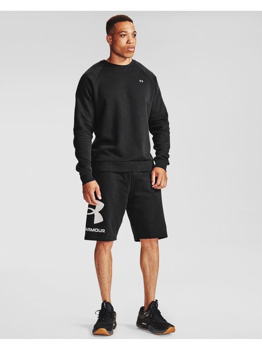 Siyah Erkek UA Rival Fleece Bisiklet Yaka