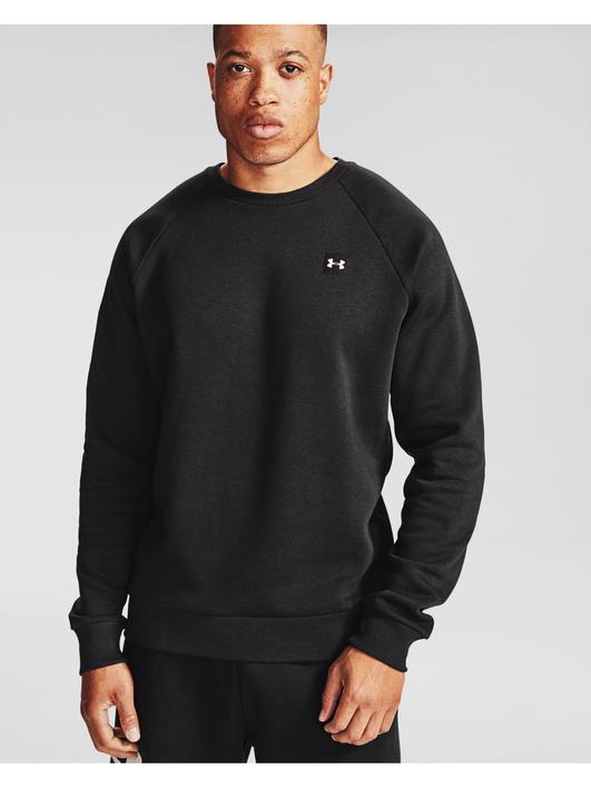 Siyah Erkek UA Rival Fleece Bisiklet Yaka
