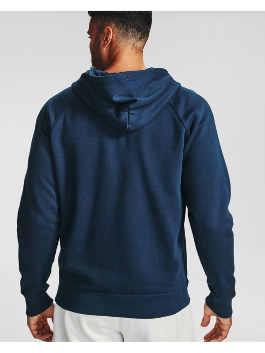 Lacivert Erkek UA Rival Fleece Tam Boy Fermuarlı Kapüşonlu Üst