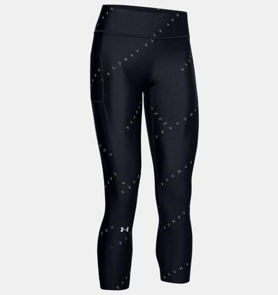 Siyah Kadın HeatGear® Armour Baskılı Bilek Üstü