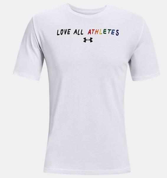 Beyaz Erkek UA Pride Courage Kısa Kollu