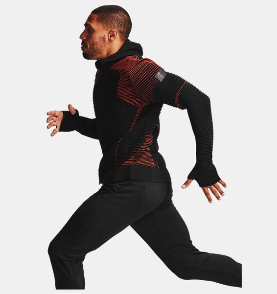 Siyah Erkek UA IntelliKnit Balaklavalı Kapüşonlu Üst
