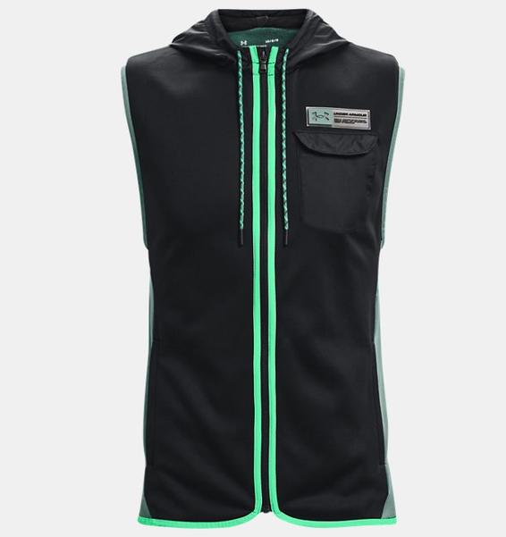 Siyah Erkek Armour Fleece® Storm Kapüşonlu Yelek