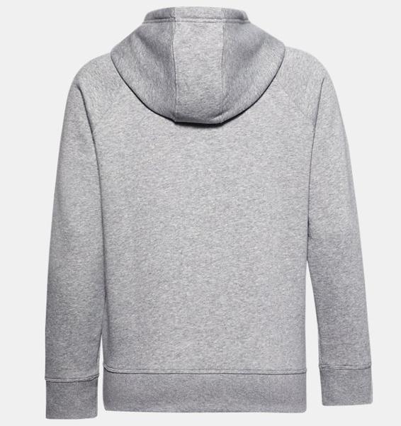Gri Kadın UA Rival Fleece HB Kapüşonlu Üst