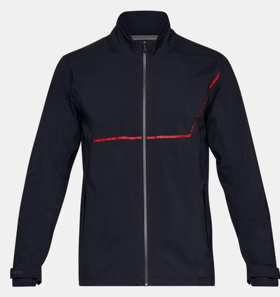 Siyah Erkek UA Storm GORE-TEX® Paclite® Tam Boy Fermuarlı Ceket