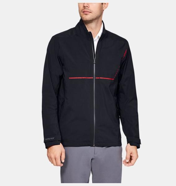 Siyah Erkek UA Storm GORE-TEX® Paclite® Tam Boy Fermuarlı Ceket