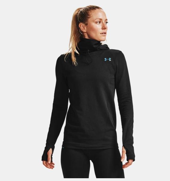 Siyah Kadın UA RUSH™ ColdGear® Seamless Balaklava
