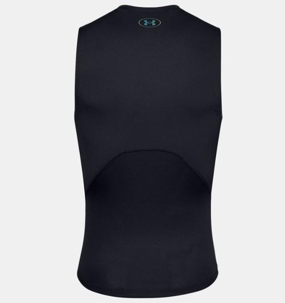 Siyah Erkek UA RUSH™ HeatGear® 2.0 Compression Kolsuz