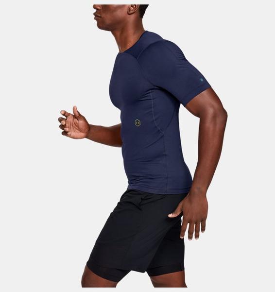 Lacivert Erkek UA RUSH™ Compression Kısa Kollu