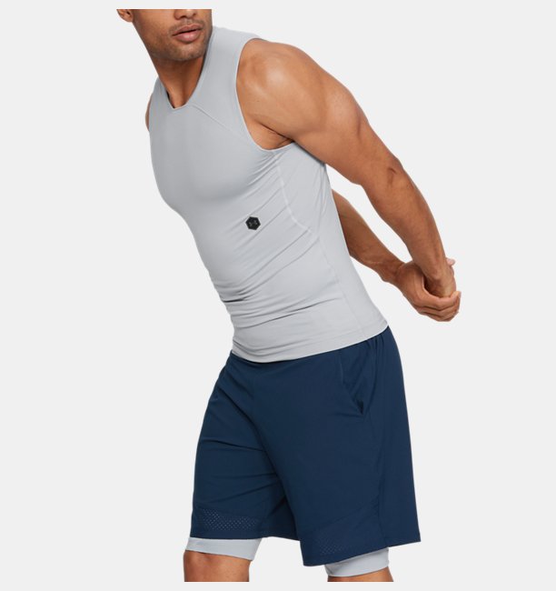 Erkek UA RUSH™ Compression Kolsuz Gri