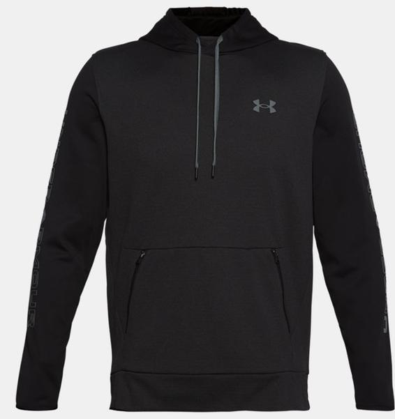 Siyah Erkek Armour Fleece® Textured Kapüşonlu Üst