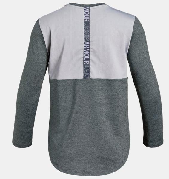 Gri Kız Çocuk HeatGear® Armour Uzun Kollu