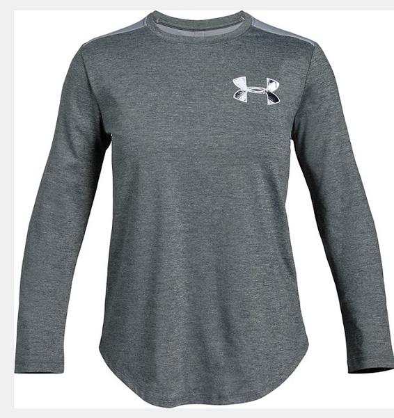 Gri Kız Çocuk HeatGear® Armour Uzun Kollu