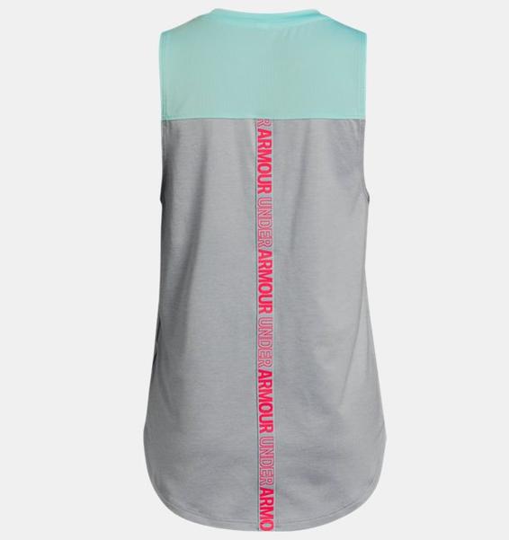 Gri Kız Çocuk HeatGear® Armour Kolsuz