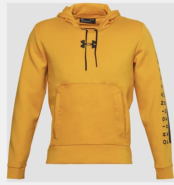 Sarı Erkek UA Summit Knit Kapüşonlu Üst