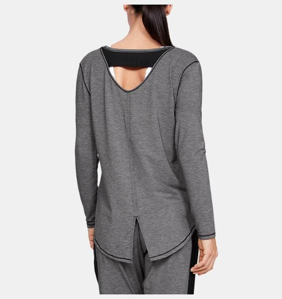 Siyah Kadın UA Recover Sleepwear Uzun Kollu