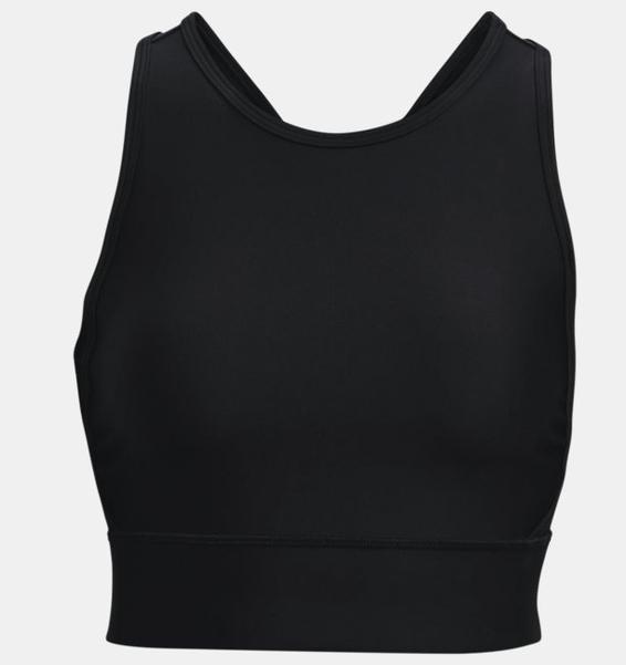 Siyah Kadın HeatGear® Armour Crop Atlet