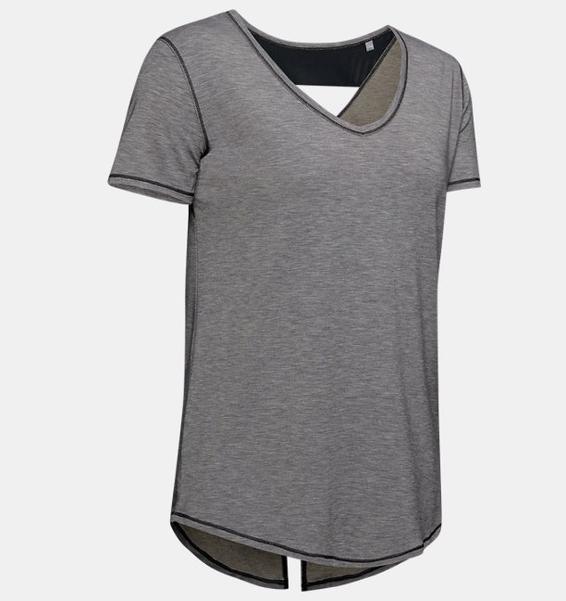 Siyah Kadın UA Recover Sleepwear Kısa Kollu