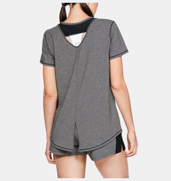 Siyah Kadın UA Recover Sleepwear Kısa Kollu