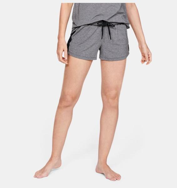 Siyah Kadın UA Recover Sleepwear Şort