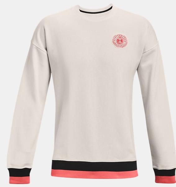 Beyaz Erkek UA Rival Fleece AMP Crew